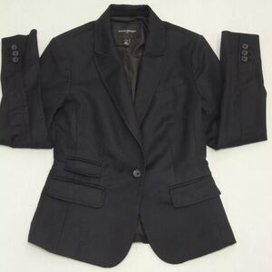 New Banana Republic Sleek Sculpted Blazer Black Women's Size Small